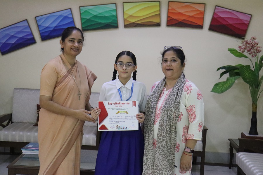 SECOND POSITION AND A CERTIFICATE IN SWIMMING COMPETITION